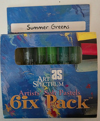 Art Spectrum Summer Greens 6ix Pk Artists Soft Pastels Vibrant Lime Phthalo Set