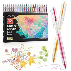 Glitter Pens, 48 Colors Glitter Pens Set, Retractable Sparkle Ink Pens for Co…