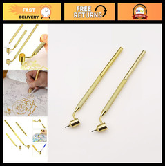2pcs Precision Detailing Paint Applicator Pen Set, 0.3mm & 0.5mm for Art & Touch