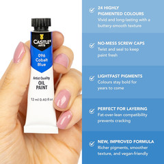 Castle Art Supplies 24 X 12ML Oil Paint Set | Great Value Set for Adult Artists,