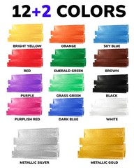 14 Colors Jumbo Markers – 15mm Wide Tip Acrylic for Bold Poster, Sign & DIY Craf