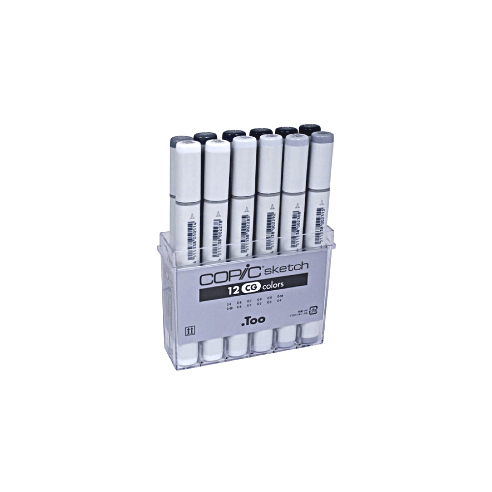 Copic Sketch Marker 12 Cool Gray Set