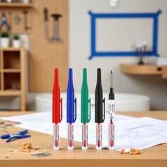 4 Pcs Multi-Purpose Deep Hole Marker Pens, Long Nose Marker Waterproof Colorful