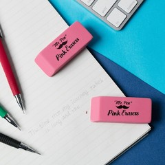 Mr. Pen- Pink Pencil Eraser, 12 Pack, Large Latex Free Block 12