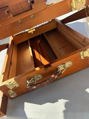 Wooden Table Art Easel With 2 Art Boards Brushes And Paint