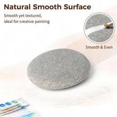 ROCART 100 PCS Small 1.77-2.17″ Smooth Natural River Rocks for Painting, Flat…