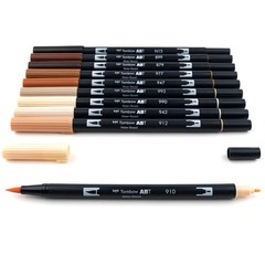 Tombow 56170 Dual Brush Pen Art Markers, 10 Count (Pack of 1), Portrait
