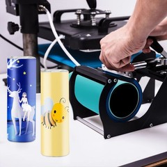 2 Pcs Sublimation Tumblers, 20oz Skinny Straight Silicone Wraps, Bands for Bo…