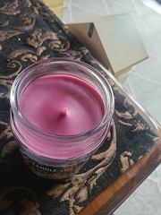 CANDLE-LITE Juicy Black Cherries Candles, 18 oz. Jar 1 Count Dark Red