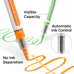 Ohuhu Acrylic Paint Markers Brush Tip Automatic Ink Control Acrylic Markers High