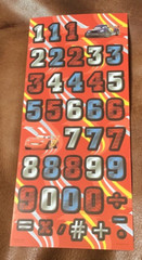 Disney Pixar 123 Number Stickers Cars Movie Theme LIGHTNING MCQUEEN & RACE CAR