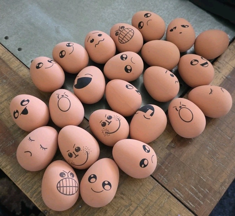 24 Rubber Bouncy Eggs With Funny Expressions Emotion Egg Counseling School Feel