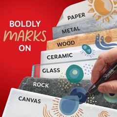 Creative Markers, Warm Tones, Water-Based Acrylic Markers, Fine Tip, 12 Count