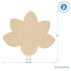 Whimsical Wood Turkey Cutout 8″, DIY Thanksgiving Decor/Fall Craft | Woodpeckers