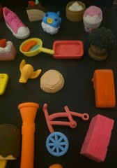 3D Erasers, Scented, Food, 90s Retro Premier 3D Detachable Erasers 43 PIECES
