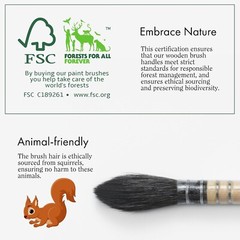 ARTIFY Professional Natural Squirrel Hair Quill Watercolor Brushes