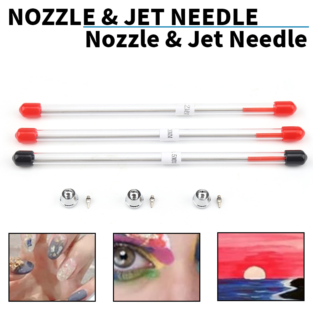 0.2/0.3/0.5mm Airbrush Nozzle Needle Kit Spray Gun Replacement For Maintenance
