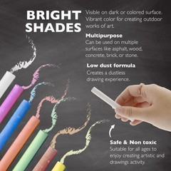 BAZIC Colored (12 Pcs) + White 1 Count (Pack of 1), Chalk/Eraser Set