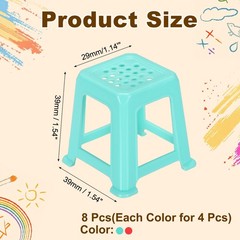 8Pcs Mini Canvas Stands for Painting, Small Canvas Stands, Blue/Red