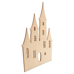 Haunted House Unfinished Wood Cutout 12″, Halloween Decor/Craft | Woodpeckers