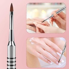 2 Pack 3D Nail Art Brush for Acrylic, Kolinsky Acrylic Nail Brushes Set, Nail