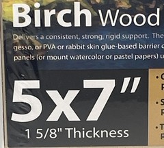 Set of 2 Da Vinci Pro Birch Wood Panel 5”x7”, 4”x6” (1-5/8” deep) *NEW SEALED*
