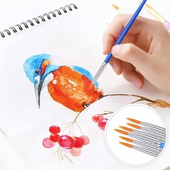 AROIC Small Paint Brushes Bulk,130pcs Nylon Hair Round Detail 130 Fine, Blue