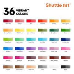 48 Pack Watercolor Paint Set, 36 Colors Watercolor Paint in Tubes (12ml Each)…