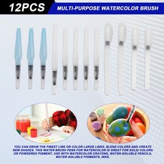 Water Color Brush Pen Set 12 Pcs Water Paint Brushes Refillable Watercolor2221
