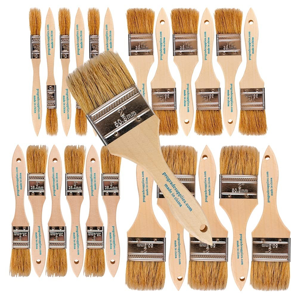 Chip Paint Brushes – 24-Pack Chip Brushes in Assorted Sizes for Paints, Stains