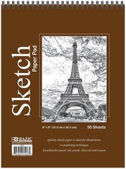 Versatile 50-Count Spiral Sketch Pad – Smooth Drawing Paper for Every Medium
