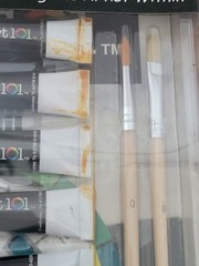 Art 101 OIL PAINTING 101 Set Paints, Brushes, Color Wheel, Guide New