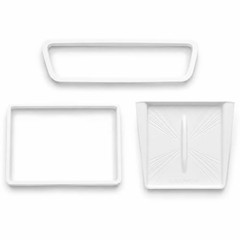 3Pcs White Silicone Interior Kit for Tesla Model 3 Highland 2024-2026 & for