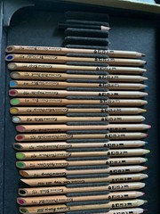 66 Rare Berol English Karisma Colouring Pencils Boxed. Gently Used