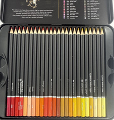 Castle Arts 72 Premium Soft Touch Colored Pencils Tin Open Box READ
