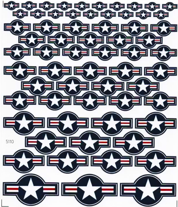 USAF stickers 1 sheet 155x185mm vinyl Decals high quality x64