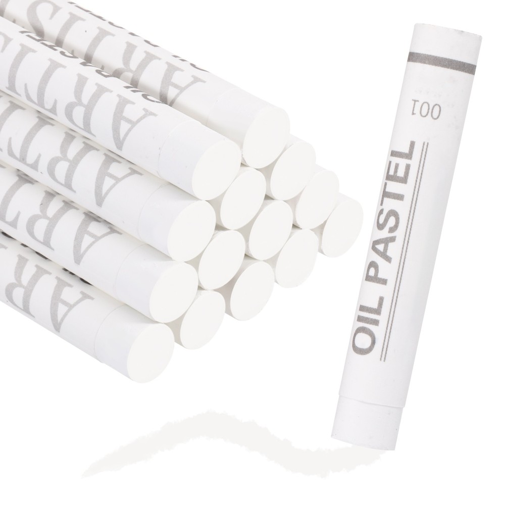 Soft Oil Pastels, Oil Pastel Crayons Blendable(White, Pack of 16)