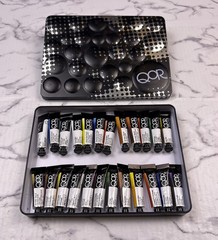 24 Color Set by GOLDEN 24 x 5 ml tubes Professional Watercolor Paint Set READ