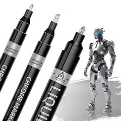 Wuerjiu Tombstone Marker Pen 3pcs, Waterproof 1 Count (Pack of 3), Sliver