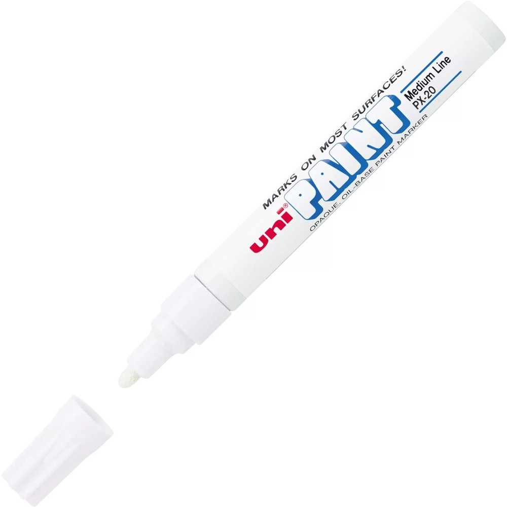 Uni-Paint 63613 PX-20 / Oil-Based Paint Marker / Medium Line / White (36 each)