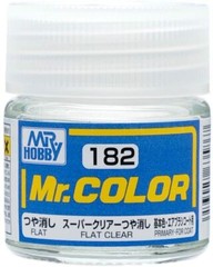 Mr. Hobby C182 Mr. Color Flat Clear Lacquer Paint 10ml – US