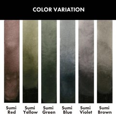 GANSAI TAMBI SUMI Colors 6 Colors Set, Watercolor Paint for Professional, for…