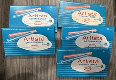 5 Total 4 NEW Artista Binney & Smith Colored Chalk 12 Piece Set #403 Art Artist