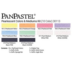 PanPastel Artist Pastels Pearlescent & Mediums Set 10 Color Professional Artist