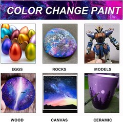 ABEIER Iridescent Acrylic Paint, Set of 18 2 Fl Oz (Pack 18), Multicolor