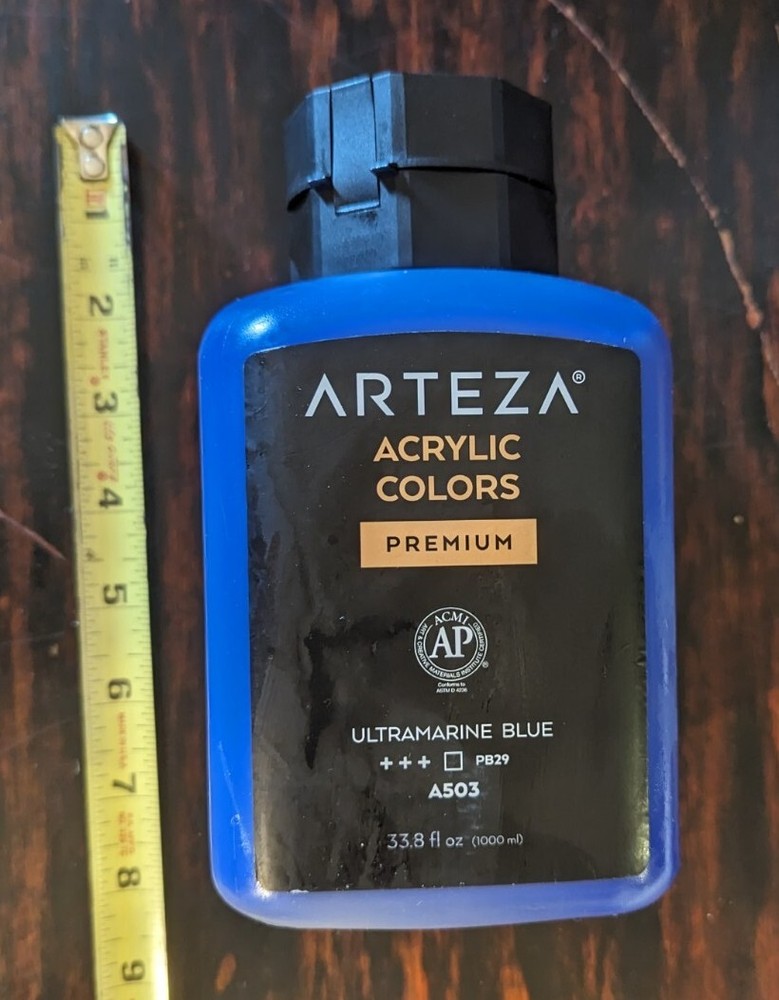 ARTEZA Acrylic Colors Premium Paint A503 Ultramarine Blue 33.8 fl oz 1000ml New