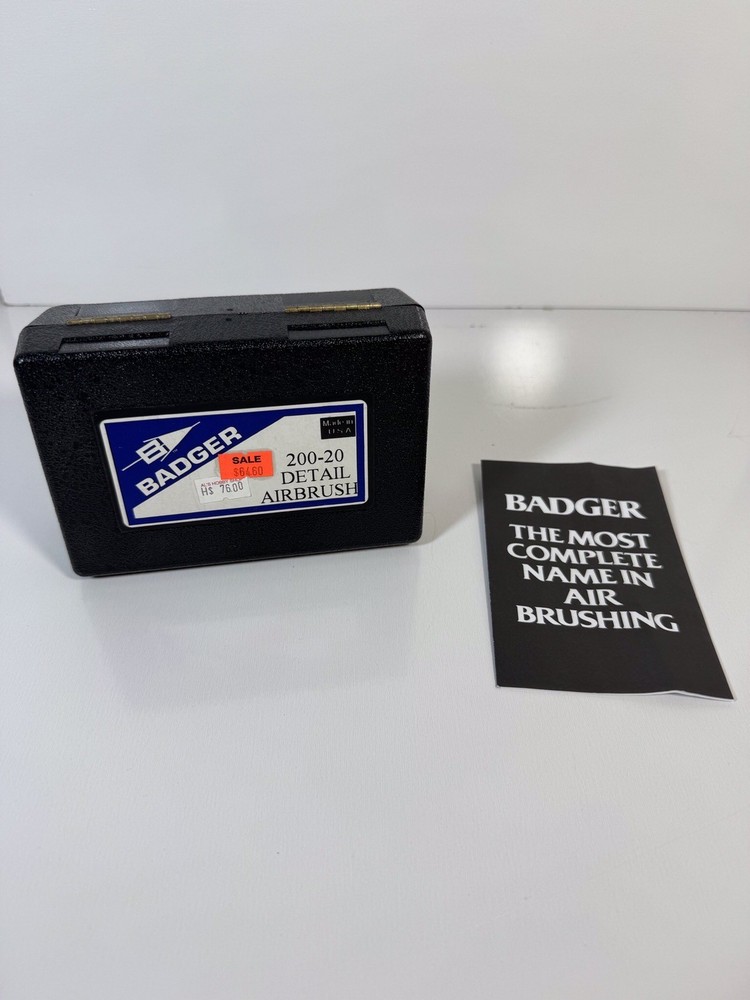 Vintage Badger Model 200-20 Detail Airbrush Kit Manual Case