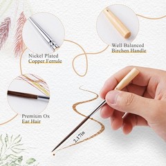 Long Liner Brush, 5pcs Ox Ear Hair Liner Paint Brush Set for Filling8595
