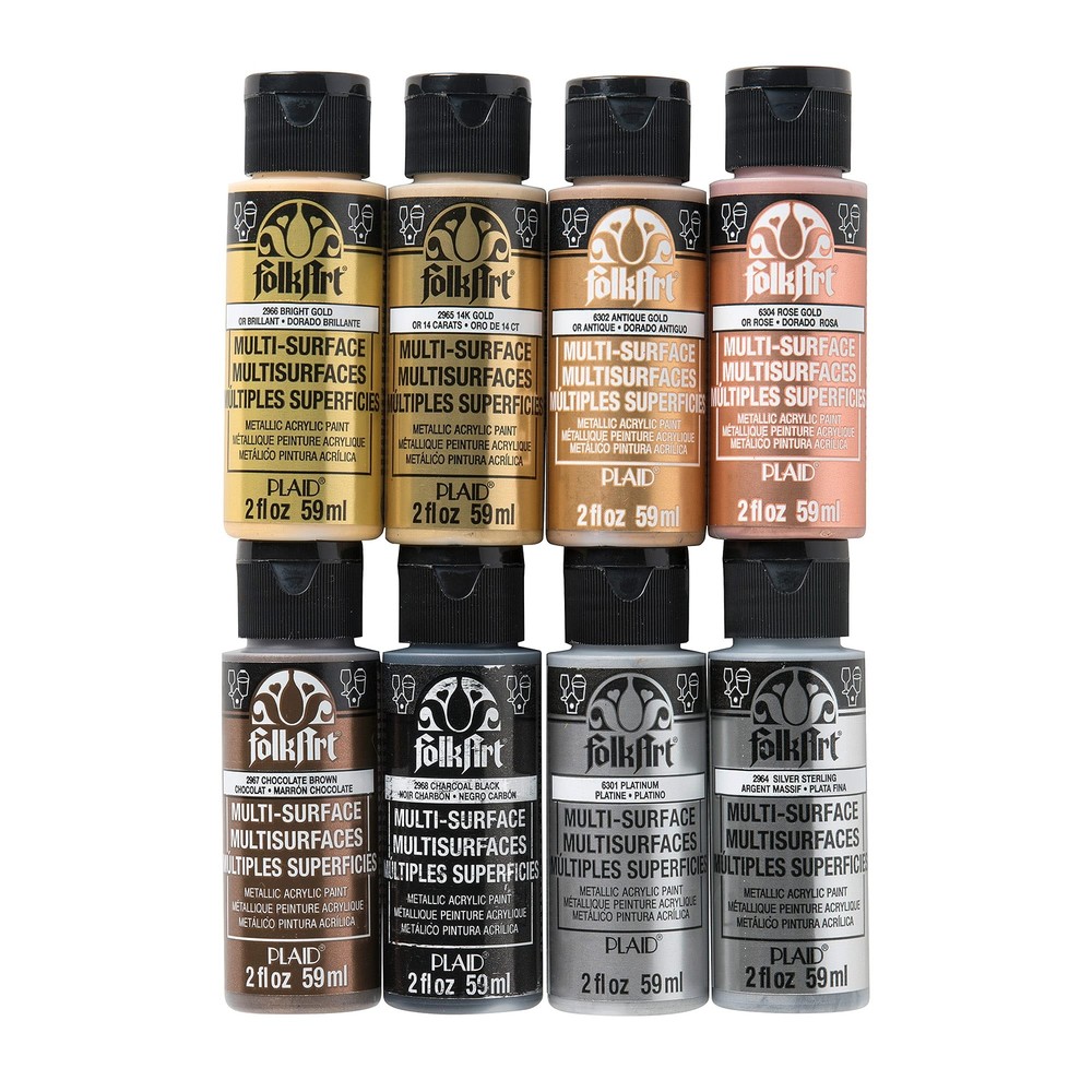 Metallic Acrylic Craft Paint Set Formulated to be Non-Toxic that is Perfect f…