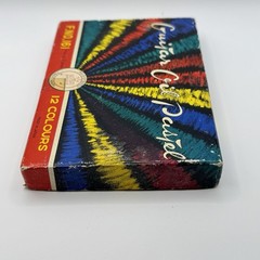 Vintage Guitar Brand Oil Pastels Crayons 12 Count Original Box F. No. 161 Japan